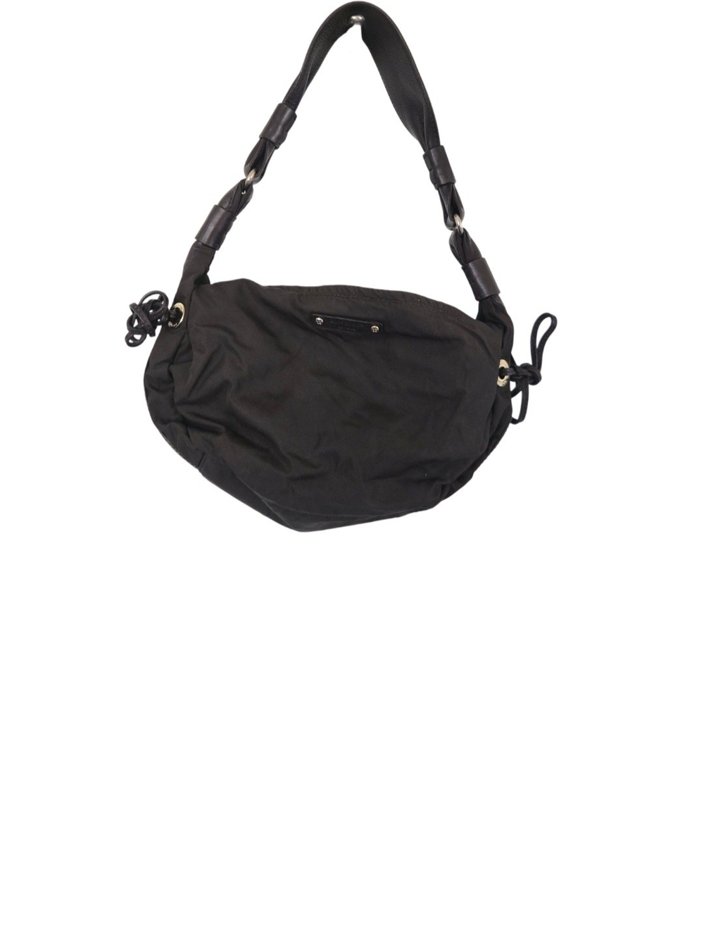 kate spade Black Hobo Shoulder Bag with Knotted Side Details